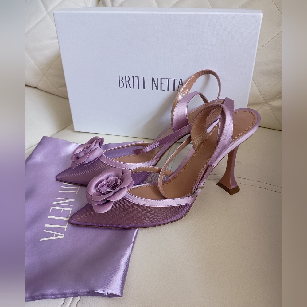 Purple Satin Women's Heels